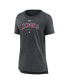 Women's Heather Charcoal Los Angeles Angels Authentic Collection Early Work Tri-Blend T-shirt