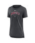 ფოტო #3 პროდუქტის Women's Heather Charcoal Los Angeles Angels Authentic Collection Early Work Tri-Blend T-shirt