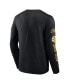 ფოტო #3 პროდუქტის Men's Black Distressed Boston Bruins Centennial Long Sleeve T-shirt