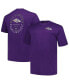 Фото #1 товара Men's Purple Baltimore Ravens Big and Tall Two-Hit Throwback T-shirt