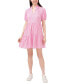 ფოტო #1 პროდუქტის Women's Short Sleeve Tiered V-Neck Baby Doll Dress