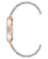 ფოტო #2 პროდუქტის Women's Three-Hand Quartz Taupe Ceramic Link Bracelet Watch, 33mm