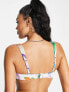 ASOS DESIGN Fuller Bust mix and match underwired bikini top in floral swirl print