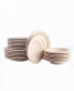 Porto by Aro Stoneware 24 Pc. Dinnerware Set, Service for 8 Cream Matte - фото #1