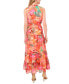 ფოტო #2 პროდუქტის Women's Sleeveless Tie-Neck Tiered Maxi Dress