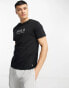 Polo Ralph Lauren loungewear t-shirt in black with chest text logo