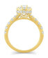 ფოტო #16 პროდუქტის Diamond Halo Oval Bridal Set (2. ct. t.w.) in 14K White, Yellow or Rose Gold