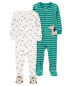 Фото #3 товара Toddler 2-Pack 100% Snug Fit Cotton 1-Piece Footie Pajamas 4T
