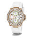 Women's Analog White Silicone Watch 39mm