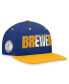 Фото #2 товара Men's Royal Milwaukee Brewers Cooperstown Collection Pro Snapback Hat