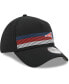 Фото #3 товара Men's Black New England Patriots Flawless Stripe 39THIRTY Flex Hat