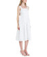 Women's Heart Eyelet Sleeveless Midi Dress