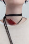 Фото #3 товара Long stone cord necklace