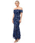 Фото #3 товара 3D-Floral Off-The-Shoulder Gown