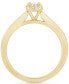 ფოტო #4 პროდუქტის Diamond Marquise Halo Engagement Ring (1/2 ct. t.w.) in 14k Gold