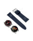 Фото #4 товара Unisex Ashby Dark Blue Genuine Leather Universal Smart Watch Strap 22mm