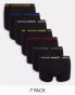 Фото #1 товара Jack & Jones 7 pack trunks in black with colour logo waistband