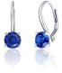 Silver earrings with blue zircons SVLE0503XF3M108