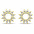 Gold-plated sun earrings with zircons EA1059Y