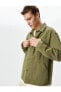 Фото #1 товара Gömlek Ceket Yıkamalı Çift Cep Detaylı Klasik Yaka Düğmeli