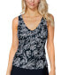 Women's Printed Monterey Twist-Front Tankini Swim Top, Created for Macy's