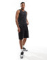 Jordan centre logo washed tank in black