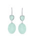 ფოტო #2 პროდუქტის Elegant Gemstone Teardrop Accent Natural Briolette Soft Mint Light Green Amazonite Faceted Oval Drop Earrings For Women Fish Hook