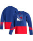 ფოტო #2 პროდუქტის Men's Royal New York Rangers Logo Aeroready Pullover Sweater