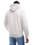 Фото #4 товара Polo Ralph Lauren collegiate logo fleece hoodie classic oversized fit in light grey marl