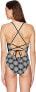 Ella Moss Women's 175229 Medallion Melody One-Piece Swimsuit BLACK Size XS