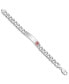 Sterling Silver Rhodium-plated Medical ID Curb Link Bracelet
