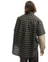 COLLUSION long sleeve double layer shirt in check