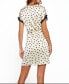 ფოტო #2 პროდუქტის Women's Nadia Polka Dot and Lace Trim Cap Sleeve Wrap Lingerie