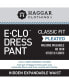 Men's Texture Weave Classic Fit Pleated Hidden Expandable Waistband Dress Pants