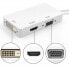 Фото #2 товара techly IADAP-DP-COMBOF2 кабельный разъем/переходник DisplayPort HDMI, DVI, VGA Белый