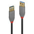 Фото #1 товара Lindy 2m USB 3.2 Type A Cable - Anthra Line - 2 m - USB A - USB A - USB 3.2 Gen 1 (3.1 Gen 1) - 5000 Mbit/s - Black