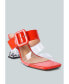 Фото #3 товара City girl buckle detail clear spool heel sandals