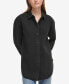 Фото #1 товара Women's Cotton Oversized Denim Overshirt Jacket