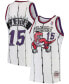 Фото #1 товара Men's Vince Carter White Toronto Raptors 1997-98 Hardwood Classics Swingman Jersey