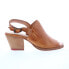 Фото #1 товара Bed Stu Sierra F399010 Womens Brown Leather Slip On Heeled Sandals Shoes