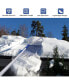 Фото #3 товара 21 Feet Adjustable Aluminum Snow Roof Rake with Wheels and Oxford Slide