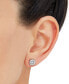 ფოტო #2 პროდუქტის Diamond Halo Stud Earrings (1/2 ct. t.w.) in 14k White Gold