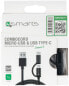 4smarts ComboCord - 1 m - USB A - USB C/Micro-USB B - USB 2.0 - Black