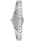 Women's Modern Gemini Diamond Accent Stainless Steel Bangle Bracelet Watch 23mm
