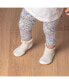 Infant Girl Breathable Washable Non-Slip Sock Shoes Lace trim - Off White