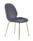 Фото #9 товара Franklin Velvet Mid Century Upholstered Side Chairs, Set of 2