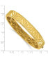 ფოტო #2 პროდუქტის 18k Yellow Gold and Satin Pattern Hinged Bangle Bracelet