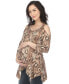 ფოტო #6 პროდუქტის Maternity Snake Print Cold Shoulder Tunic