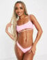 Фото #1 товара Public Desire cut out crop bikini top in pink