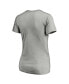 Фото #2 товара Women's Heathered Gray Seattle Mariners Core Official Logo V-Neck T-shirt